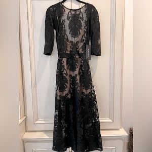 For Love and Lemons San Marcos Lace Dress - Black Lace Backless Dress - size S